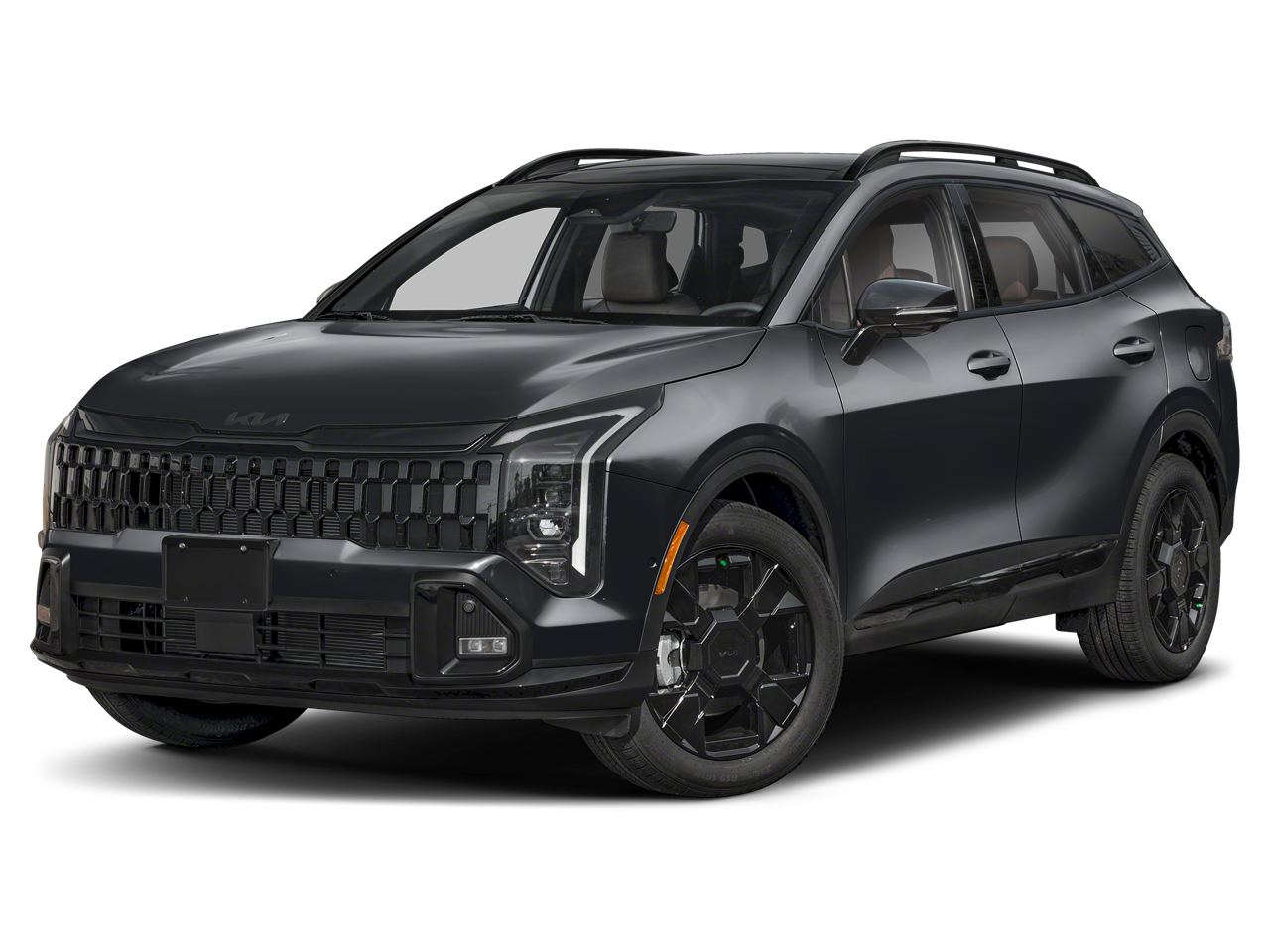 2026 Kia Sportage X-Line in Panthera Metal Gray — front three-quarter view