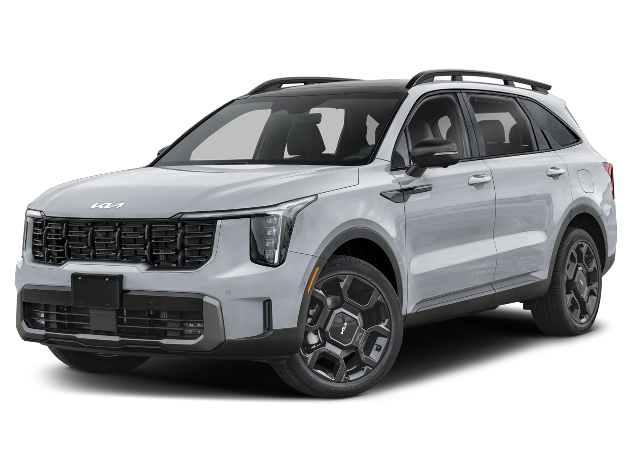 2026 Kia Sorento X-Line SX Prestige in Wolf Gray — front three-quarter view