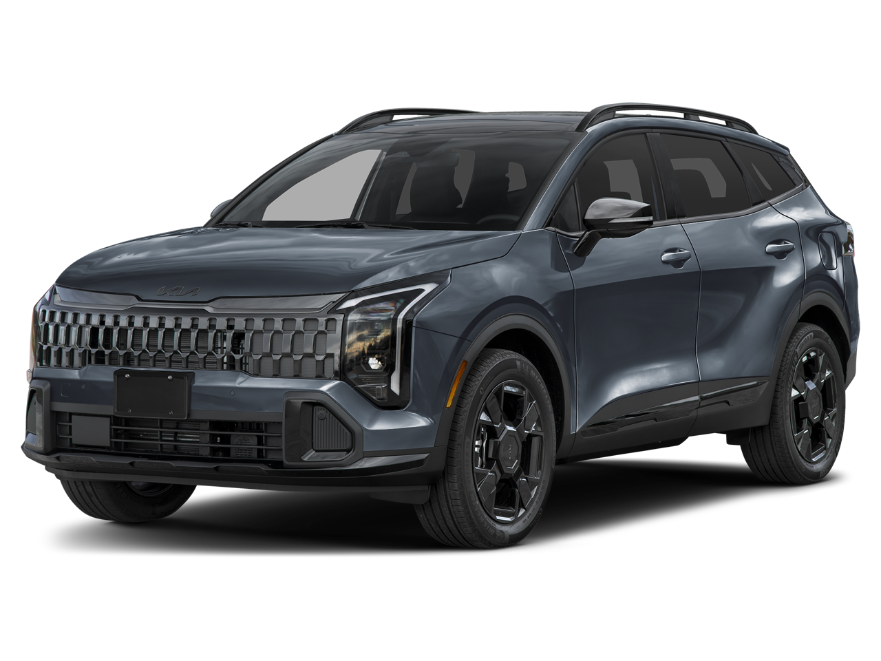2026 Kia Sportage Plug-In Hybrid X-Line in Gravity Gray — front three-quarter view