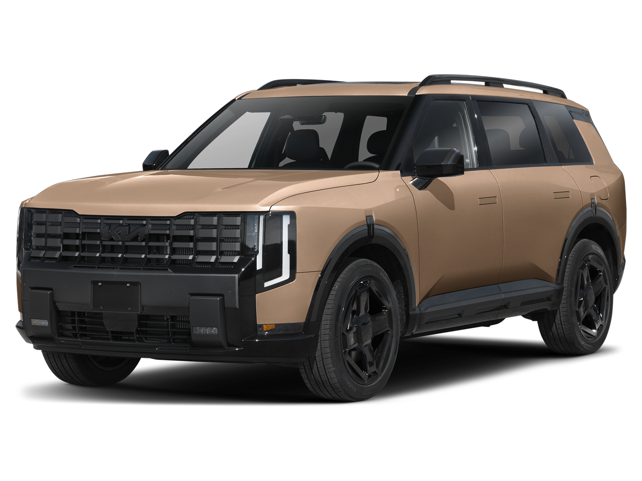 2027 Kia Telluride X-Line EX in Terrain Brown — front three-quarter view