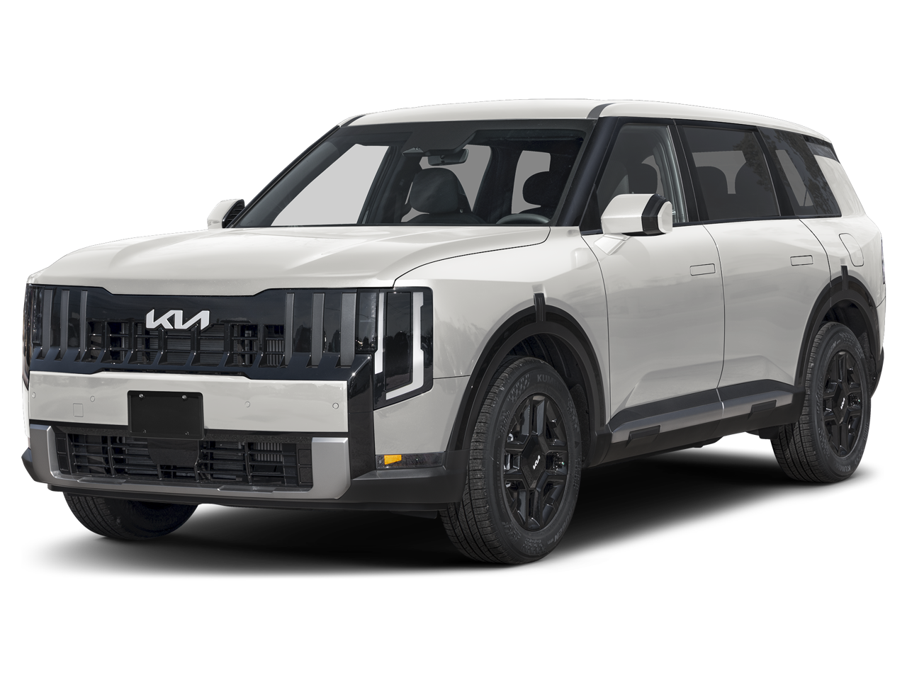 2027 Kia Telluride S in Glacial White Pearl — front three-quarter view