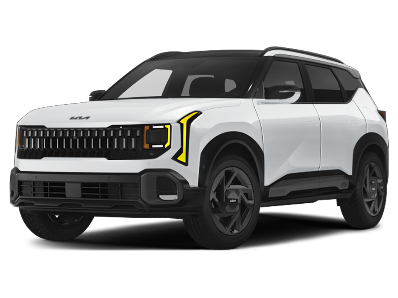 2027 Kia Seltos X-Line S in Snow White Pearl — front three-quarter view