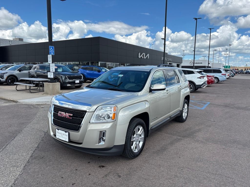 2013 GMC Terrain SLT-1 in Champagne Silver Metallic — front three-quarter view