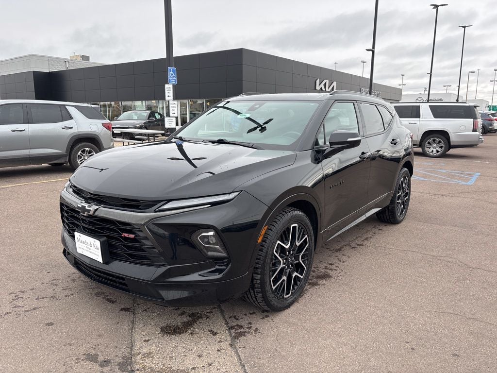 2023 Chevrolet Blazer RS in Black — front three-quarter view