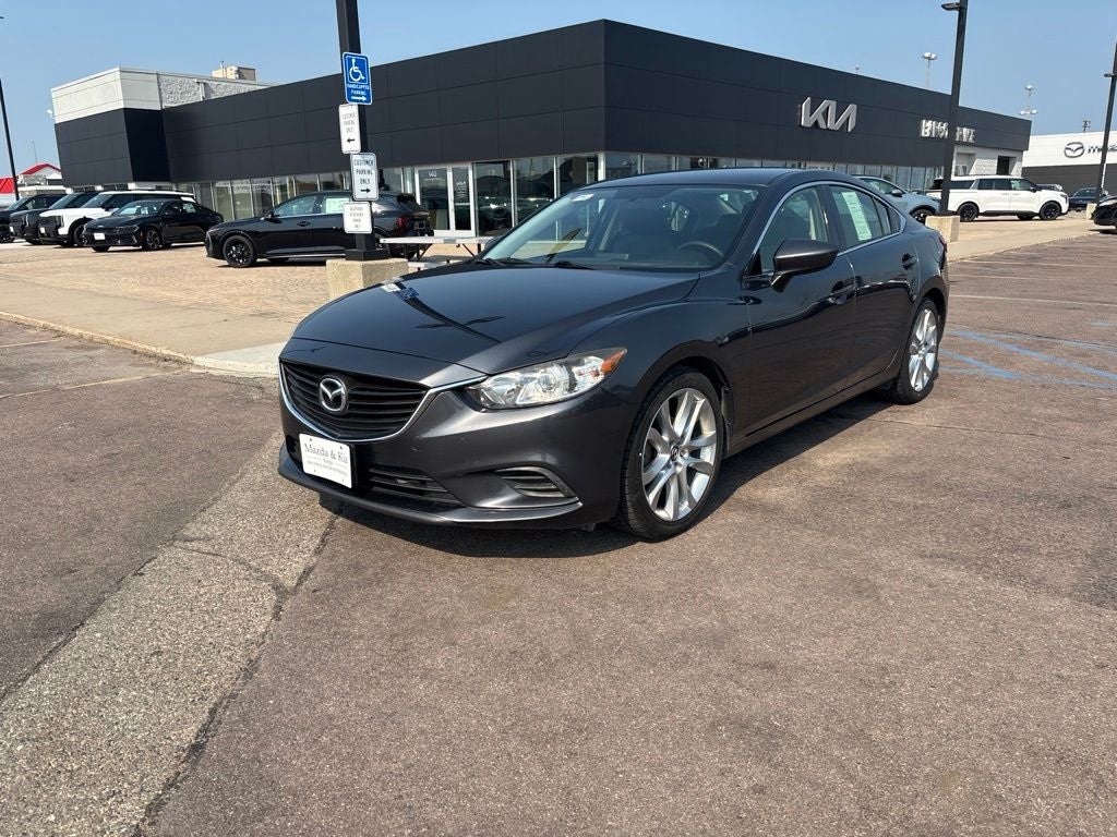 2016 Mazda Mazda6 i Touring in Meteor Gray Mica — front three-quarter view
