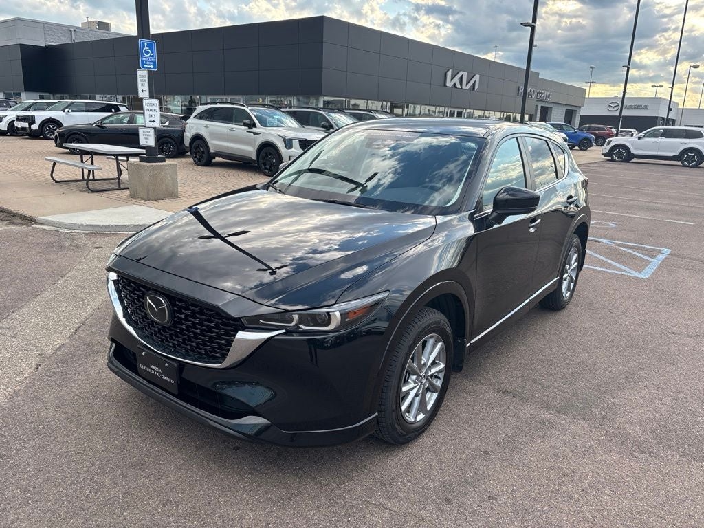 2025 Mazda Mazda CX-5 2.5 S Preferred Package in Jet Black — front three-quarter view