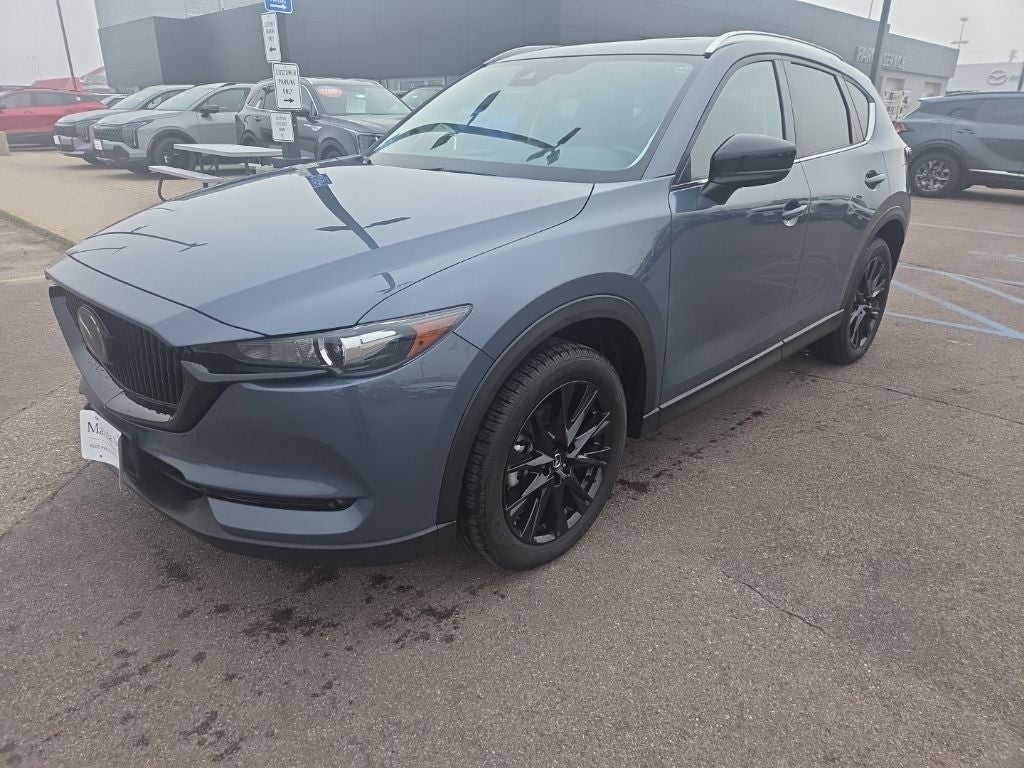 2021 Mazda Mazda CX-5 Carbon Edition Turbo in Polymetal Gray — front three-quarter view